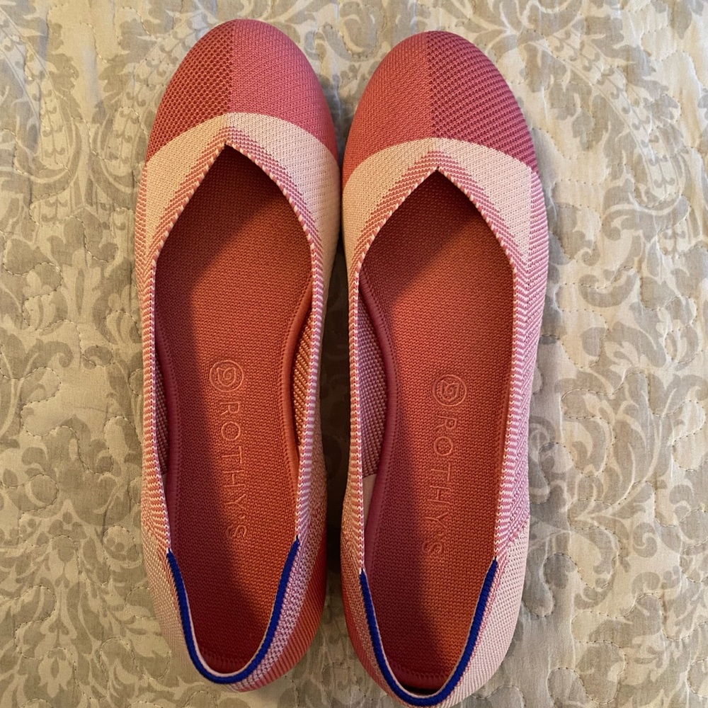 Rothy’s The Flat pink captoe size 12
